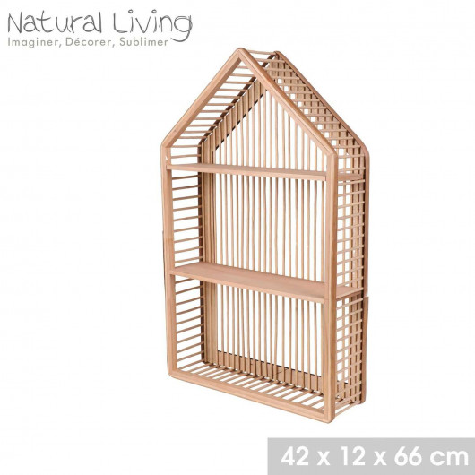 Etagère maison 2 niveaux en bois