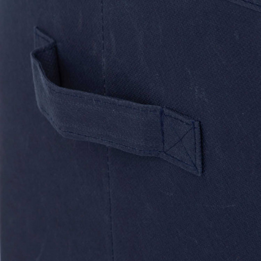 Lot de 2 boites de rangement Espace en tissu - 29x29x29cm - Bleu