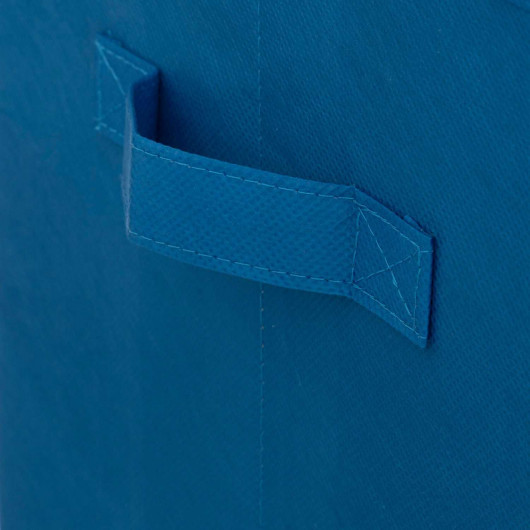 Lot de 2 boites de rangement Espace en tissu - 29x29x29cm - Bleu