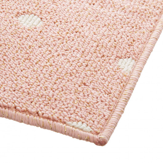Tapis enfant rectangulaire Marelle - 80 x 150 cm - Rose
