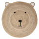 Tapis enfant rond Ourson - Diam 100 cm - Jute