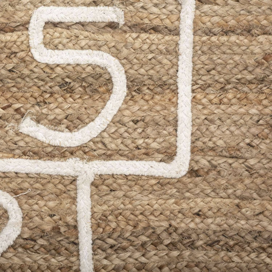 Tapis enfant rectangulaire Marelle - 80 x 150 cm - Jute