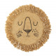 Tapis enfant rond Lion - Diam 90 cm - Jute