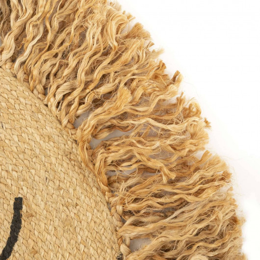 Tapis enfant rond Lion - Diam 90 cm - Jute