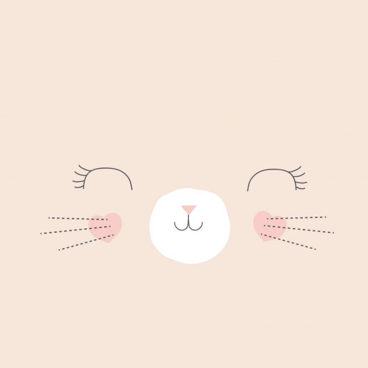 Parure de lit enfant Chat - 100% coton 57 fils - 140 x 200 cm