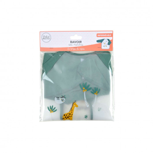 Bavoir manches longues - Savane