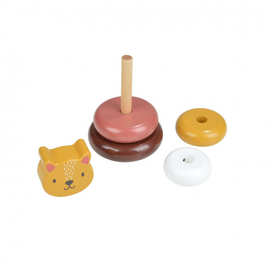 Tour à empiler en bois - Léopard