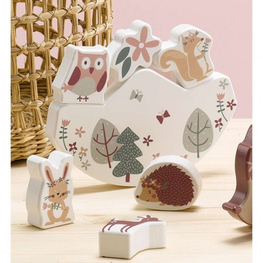 Jeu d'équilibre en bois - Forêt magique