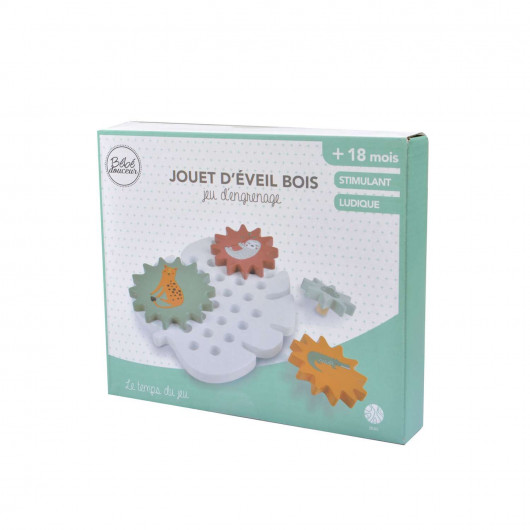 Puzzle engrenage en bois - Savane