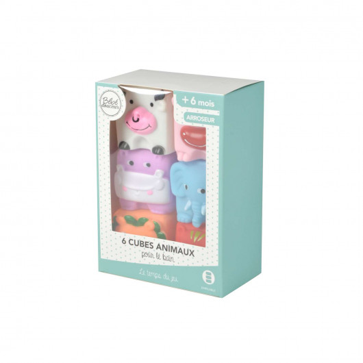 Jeu de bain cubes animaux