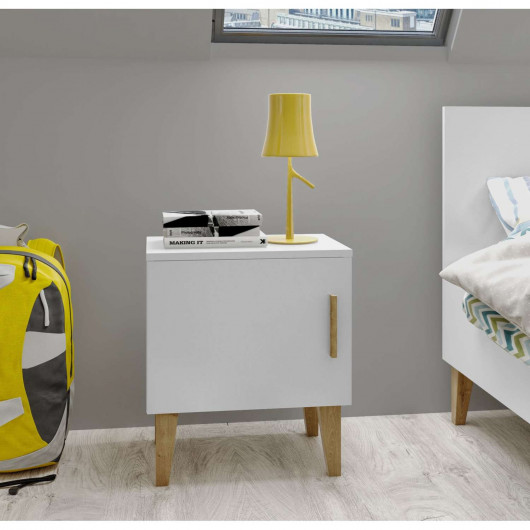 Table de chevet Kocot Kids Kubi Blanche