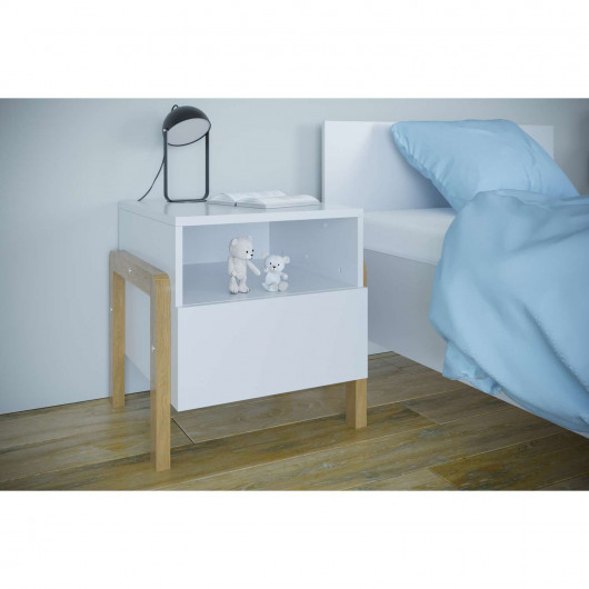Table de chevet Kocot Kids Victor Blanche