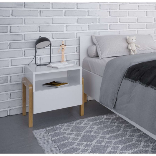 Table de chevet Kocot Kids Victor Blanche