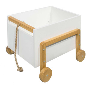 Coffre de rangement Kocot Kids Victor Blanc à roulettes