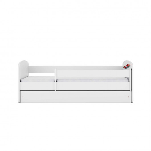 Lit Babydreams Voiture de course simple - Kocot Kids - 70 x 140 cm - Blanc