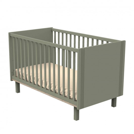 Lit bébé évolutif Eléonore - Sauthon - 70 x 140 cm - Kaki