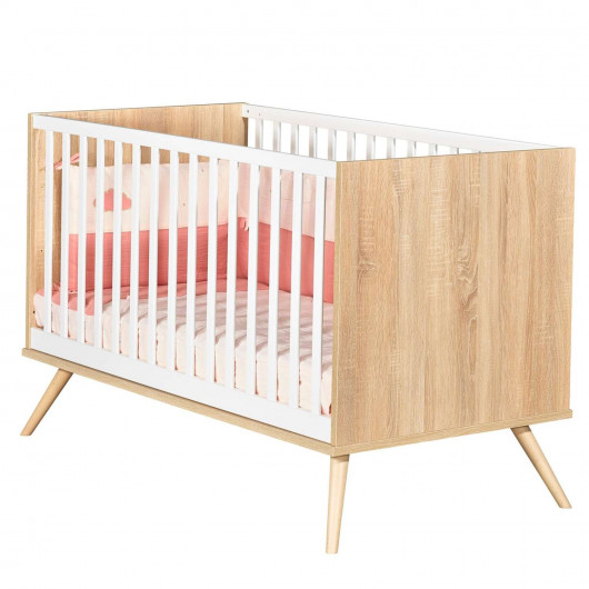 Lit bébé évolutif Seventies - Sauthon - 70 x 140 cm - Blanc