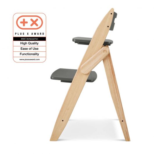Chaise haute Yippy 2 en 1 pour nouveau-né - Moji - Stone Mint et bois