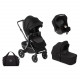 Poussette Crosslight 3 Silver Shadow + nacelle Sweet + coque Ikoos - Jané - Coal
