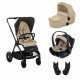 Trio poussette Kombo + nacelle Kombo + coque Travel Carrier - Be Cool -  Be rock