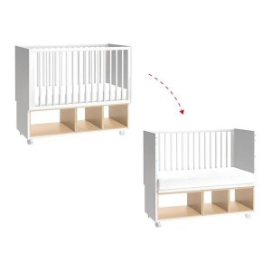 Lit bébé 60x120 Vox 4You Blanc et Chêne