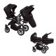 Poussette double Twinni Premium +  2 nacelles Black