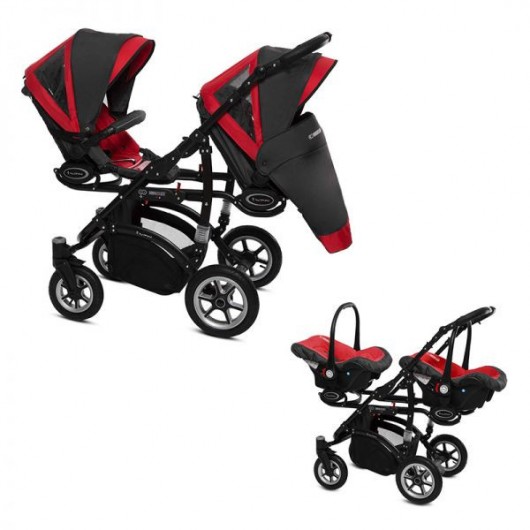 poussette jumeaux siege auto