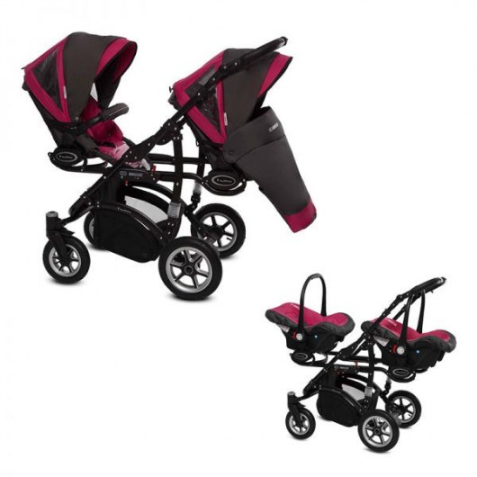 Poussette duo rose hot sale